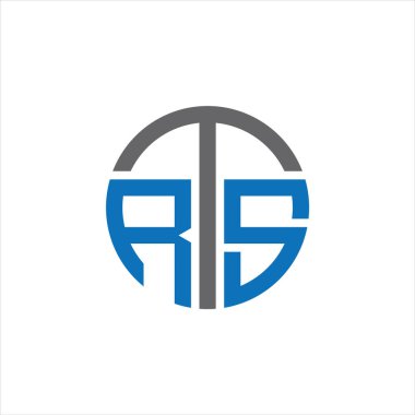 RTS Harf monogramı İlk Logo Tasarım Şablonu Vektör İllüstrasyonu. RTS zarif ve Profesyonel simge dekoru