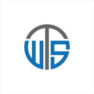 WTS Letter monogramı İlk Logo Tasarım Şablonu Vektör Resimleri. WTS zarif ve Profesyonel simge dekoru