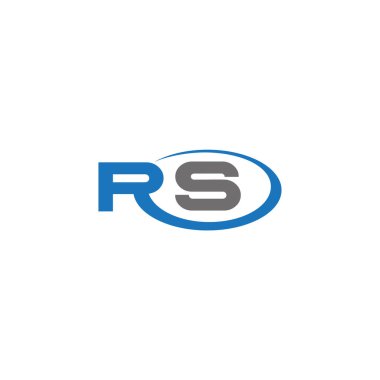 RS Harf monogramı İlk Logo Tasarım Şablonu Vektör İllüstrasyonu. SC zarif ve profesyonel simge arzusu