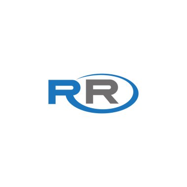 RR Letter monogramı İlk Logo Tasarım Şablonu Vektör İllüstrasyonu. RR zarif ve Profesyonel simge arzusu