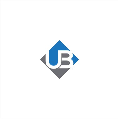 UB Harf monogramı İlk Logo Tasarım Şablonu Vektör İllüstrasyonu. UB zarif ve Profesyonel simge dekoru