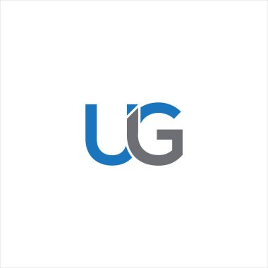 UIG Harf monogramı İlk Logo Tasarım Şablonu Vektör İlülasyonu. UIG zarif ve Profesyonel simge dekoru