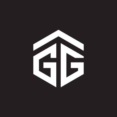 AGG Harf monogramı İlk Logo Tasarım Şablonu Vektör İllüstrasyonu. AGG zarif ve Profesyonel simge arzusu