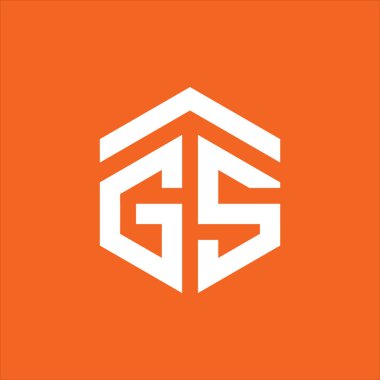 AGS Harf monogramı İlk Logo Tasarım Şablonu Vektör İllüstrasyonu. AGS zarif ve Profesyonel simge dekoru