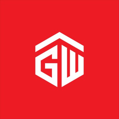 AGW Harf monogramı İlk Logo Tasarım Şablonu Vektör İllüstrasyonu. AGW zarif ve Profesyonel simge arzusu