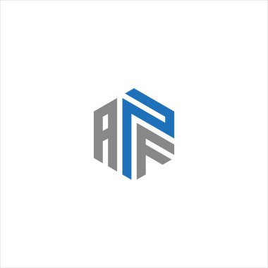 APF Harf monogramı İlk Logo Tasarım Şablonu Vektör İllüstrasyonu. APF zarif ve Profesyonel simge dekoru