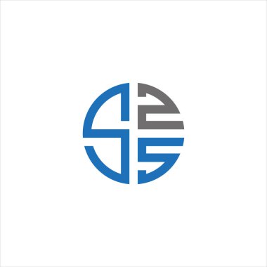SZS Harf monogramı İlk Logo Tasarım Şablonu Vektör İlülasyonu. SZS zarif ve Profesyonel simge dekoru