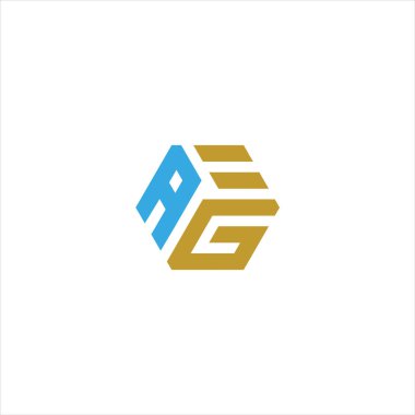 Yaş AEG Harf Monogramı İlk Logo Tasarımı Şablon Vektör İllüstrasyonu. Yaş AEG zarif ve Profesyonel simge arzusu