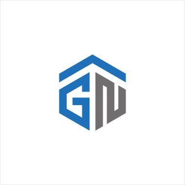 AGN Harf monogramı İlk Logo Tasarım Şablonu Vektör İllüstrasyonu. AGN zarif ve Profesyonel simge dekoru