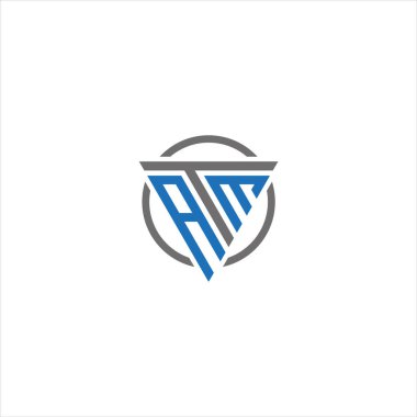 ATM Harf Monogramı İlk Logo Tasarım Şablonu Vektör Resimleri. ATM zarif ve Profesyonel simge dekoru