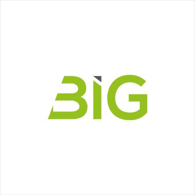 BIG Harf monogramı İlk Logo Tasarım Şablonu Vektör İllüstrasyonu. Büyük zarif ve Profesyonel simge dekoru