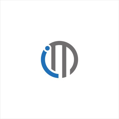 IM Harfi monogramı İlk Logo Tasarım Şablonu Vektör İllüstrasyonu. IM zarif ve Profesyonel simge dekoru
