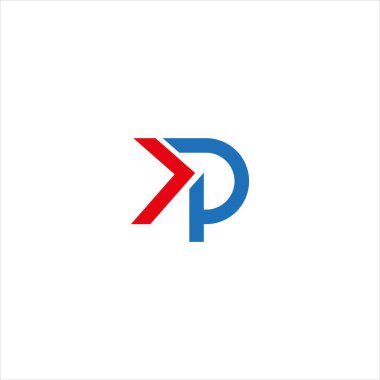 KP Harf monogramı İlk Logo Tasarım Şablonu Vektör İllüstrasyonu. KP zarif ve Profesyonel simge dekoru