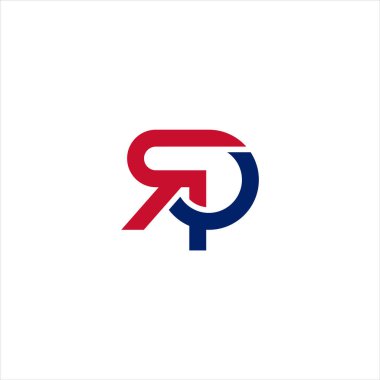 RP PR Harf Monogramı İlk Logo Tasarım Şablonu Vektör İllüstrasyonu. RP PR zarif ve Profesyonel simge dekoru