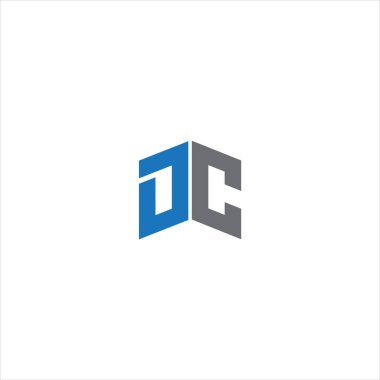 DC Letter monogramı. İlk düz, modern, soyut logo tasarımı. DC zarif ve Profesyonel simge arzusu