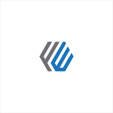 FW Letter monogramı İlk düz, modern, soyut logo tasarımı. FW zarif ve Profesyonel simge dekoru