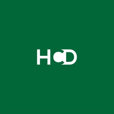 HCD Letter monogramı İlk düz, modern, soyut logo tasarımı. HCD zarif ve Profesyonel simge dekoru