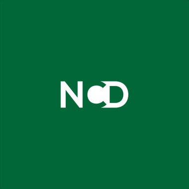 NCD Letter monogramı İlk düz, modern, soyut logo tasarımı. NCD zarif ve Profesyonel simge dekoru
