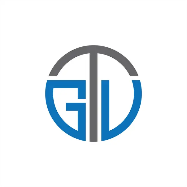 GTV Harf monogramı İlk Logo Tasarım Şablonu Vektör İllüstrasyonu. GTV zarif ve Profesyonel simge dekoru