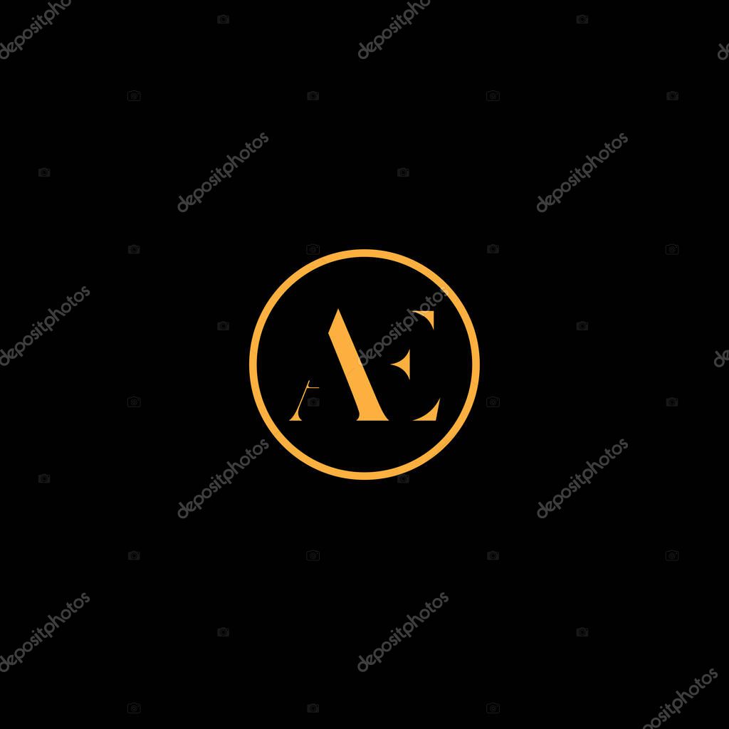 AE Letter monogram Initial Logo Design Template Vector Illustration. AE elegant and Professional icon desig