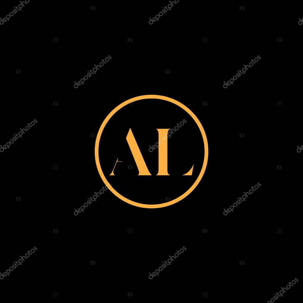 AL Letter monogram Initial Logo Design Template Vector Illustration. AL elegant and Professional icon desig