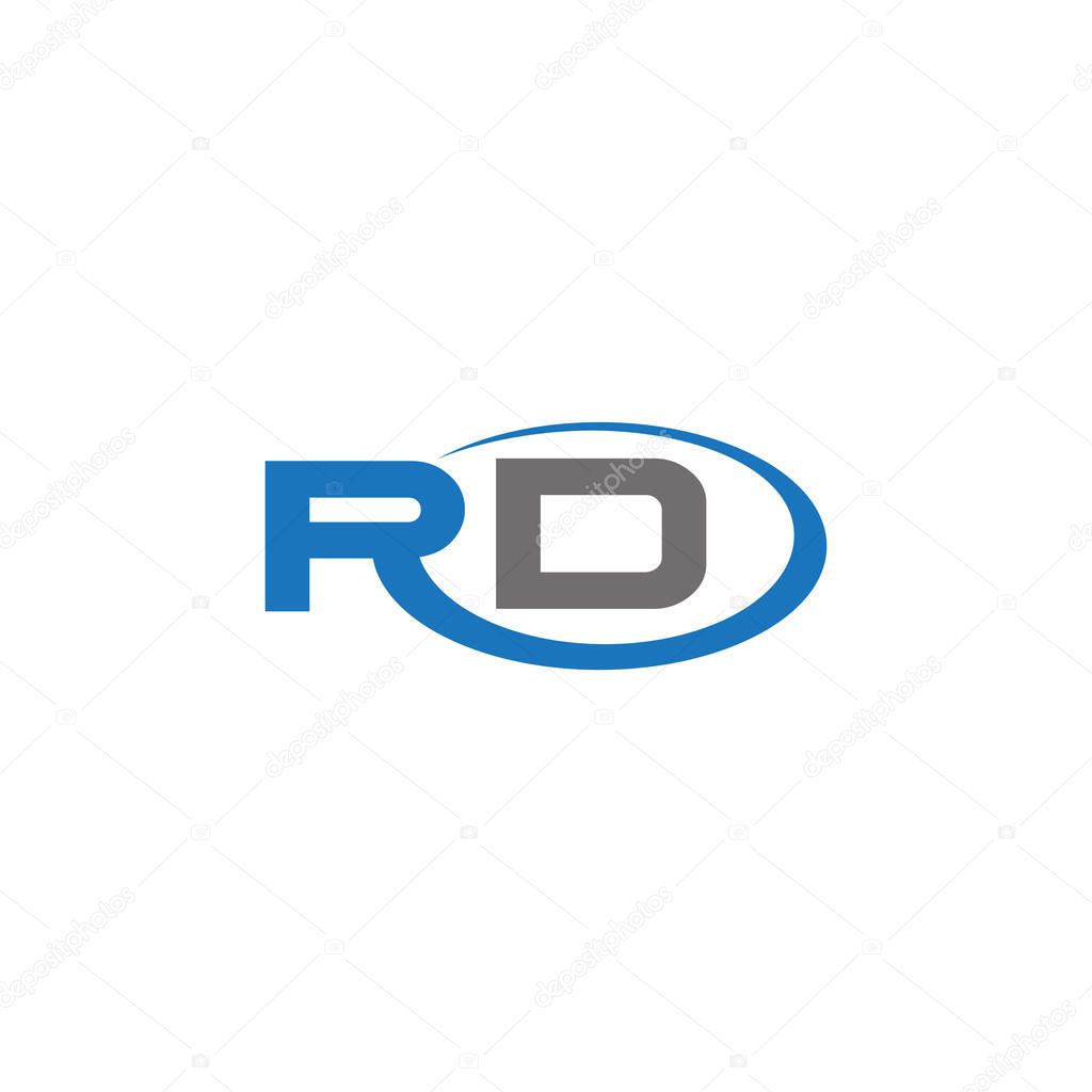 RD Letter monogram Initial Logo Design Template Vector Illustration. RD elegant and Professional icon desig