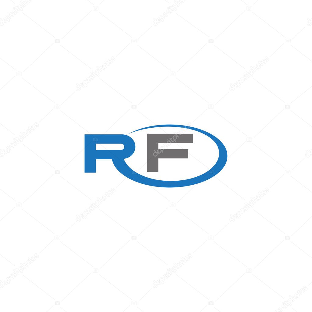 RF Letter monogram Initial Logo Design Template Vector Illustration. RF elegant and Professional icon desig