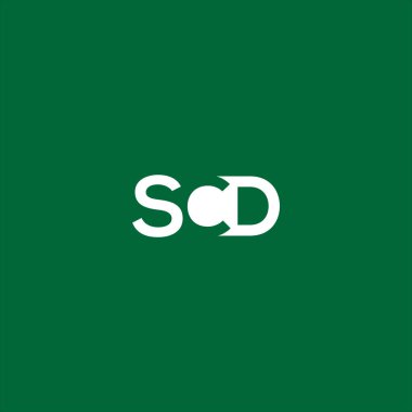 SCD Letter monogramı İlk düz, modern, soyut logo tasarımı. SCD zarif ve Profesyonel simge dekoru