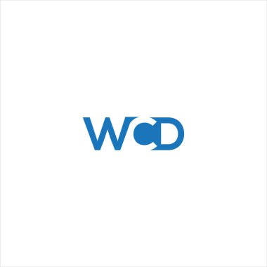 WCD Letter monogramı İlk düz, modern, soyut logo tasarımı. WCD zarif ve Profesyonel simge dekoru