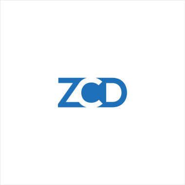 ZCD Letter monogramı İlk düz, modern, soyut logo tasarımı. ZCD zarif ve Profesyonel simge dekoru