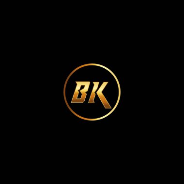 BK Letter monogramı İlk düz, modern, soyut logo tasarımı. BK zarif ve Profesyonel simge dekoru