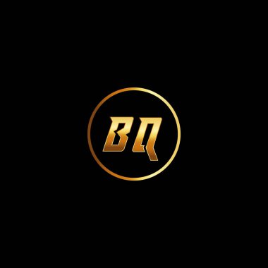 BQ Letter monogramı İlk düz, modern, soyut logo tasarımı. BQ zarif ve Profesyonel simge dekoru