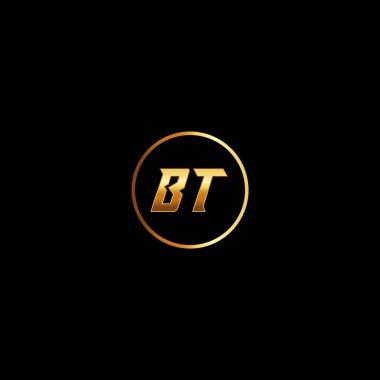 BT Letter monogramı. İlk düz, modern, soyut logo tasarımı. BT zarif ve Profesyonel simge dekoru