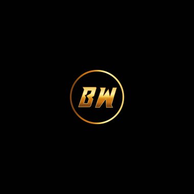 BW Letter monogramı İlk düz, modern, soyut logo tasarımı. BW zarif ve Profesyonel simge dekoru