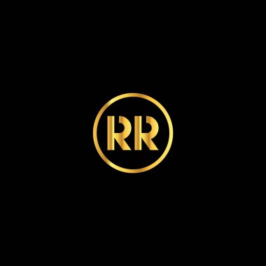 RR Letter monogramı. İlk düz, modern, soyut logo tasarımı. RR zarif ve Profesyonel simge arzusu