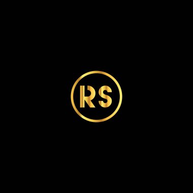 RS Letter monogramı. İlk düz, modern, soyut logo tasarımı. SC zarif ve profesyonel simge arzusu