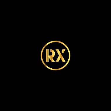 RX Letter monogramı İlk düz, modern, soyut logo tasarımı. RX zarif ve Profesyonel simge dekoru