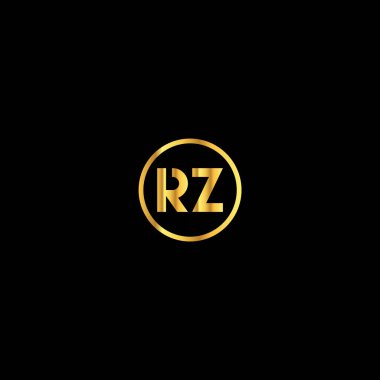 RZ Letter monogramı İlk düz, modern, soyut logo tasarımı. RZ zarif ve Profesyonel simge dekoru