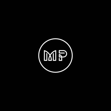 MP Harfi monogramı Eşsiz modern düz soyut logo tasarımı. Milletvekili zarif ve Profesyonel simge arzusu