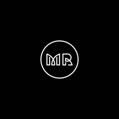 MR Letter monogramı Eşsiz modern düz soyut logo tasarımı. MR zarif ve Profesyonel simge arzusu