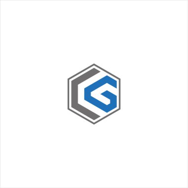 CG Letter monogramı. Eşsiz, modern, düz, soyut logo tasarımı. CG zarif ve Profesyonel simge dekoru