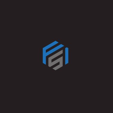 FSI Letter monogramı Eşsiz modern düz soyut logo tasarımı. FSI zarif ve Profesyonel simge dekoru