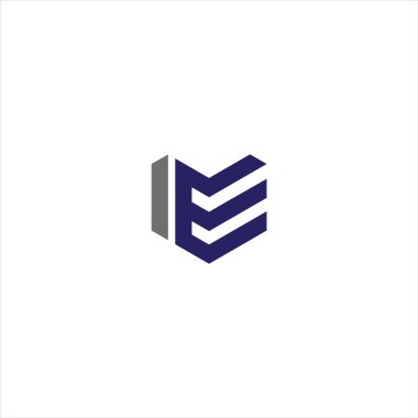 IE Letter monogramı. Eşsiz, modern, soyut logo tasarımı. Zarif ve Profesyonel simge dekoru
