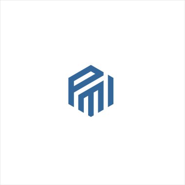 PMI Letter monogramı. Eşsiz, modern düz, soyut logo tasarımı. PMI zarif ve Profesyonel simge dekoru