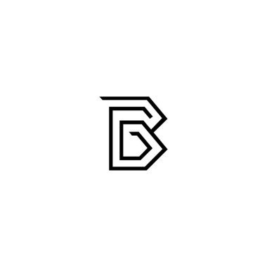 B BF Harf Monogramı İlk Logo Tasarım Şablonu Vektör İlülasyonu. B BF zarif ve Profesyonel simge dekoru
