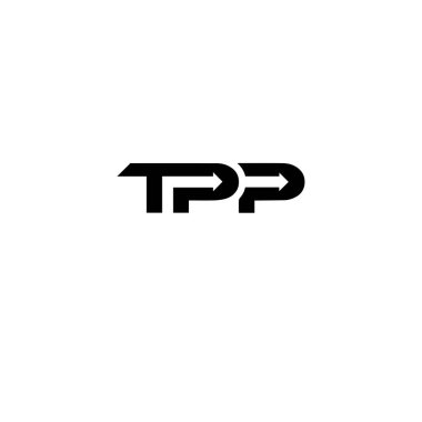 TPP Harf monogramı İlk Logo Tasarım Şablonu Vektör İllüstrasyonu. TPP zarif ve Profesyonel simge dekoru