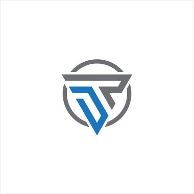 DP Letter monogramı. İlk düz, modern, soyut logo tasarımı. DP zarif ve Profesyonel simge arzusu