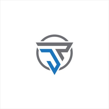 JP Letter monogramı İlk düz, modern, soyut logo tasarımı. JP zarif ve Profesyonel simge dekoru