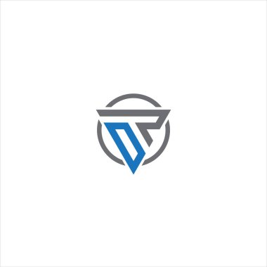 DP Letter monogramı. İlk düz, modern, soyut logo tasarımı. DP zarif ve Profesyonel simge arzusu
