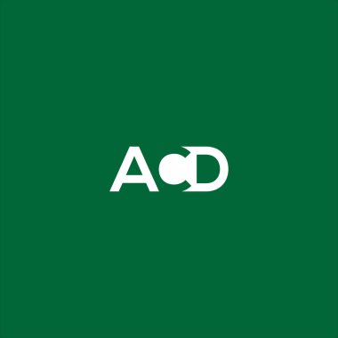 ACD Letter monogramı. İlk düz, modern, soyut logo tasarımı. ACD zarif ve Profesyonel simge dekoru